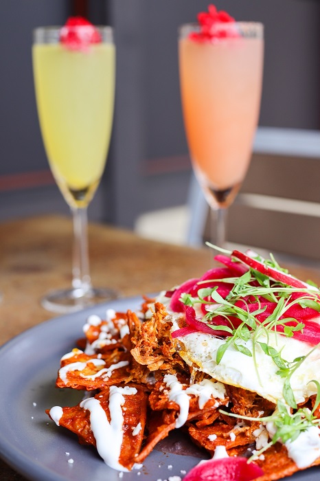 mimosas and chilaquiles