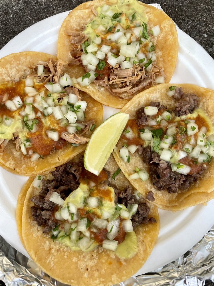 Carnitas and Carne Asada Tacos