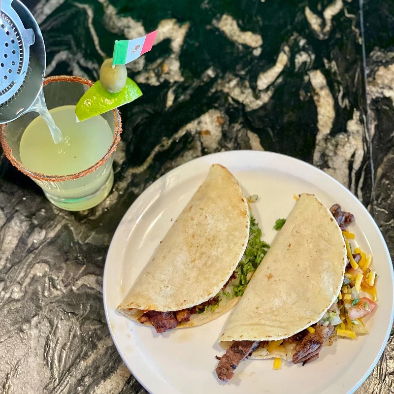 Tacos and Mexican Martini