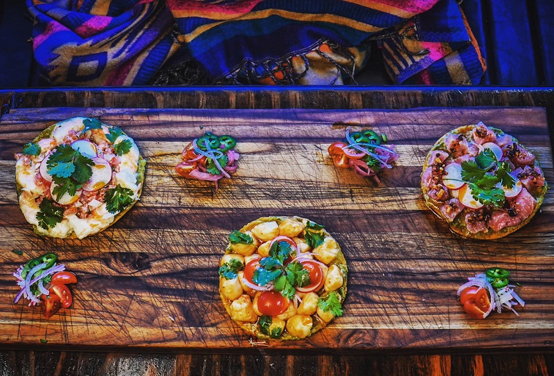 seafood tostadas