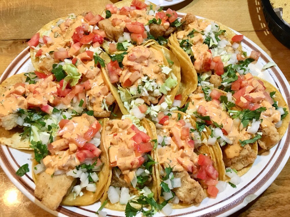 Plate of fish tacos