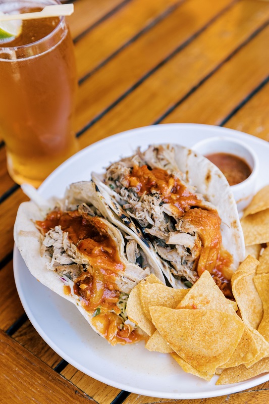 Pulled Pork Tacos and Beer