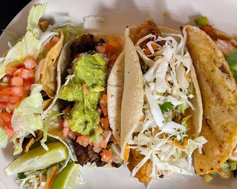 Variety of tacos
