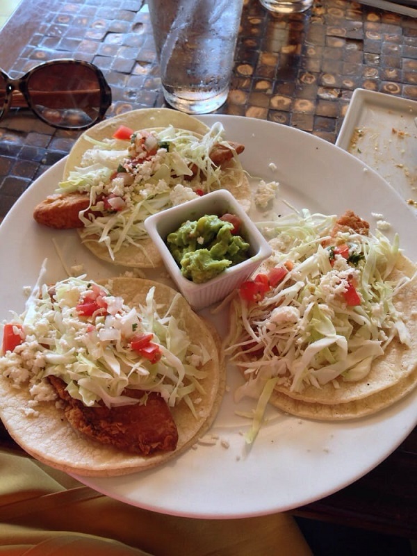 Fish tacos with cheese added