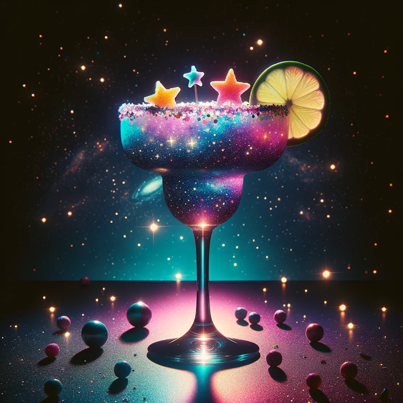 completed-Space-Margarita.-The-glass-is-garnished-with-tiny-candy-stars-and-a-slice-o.