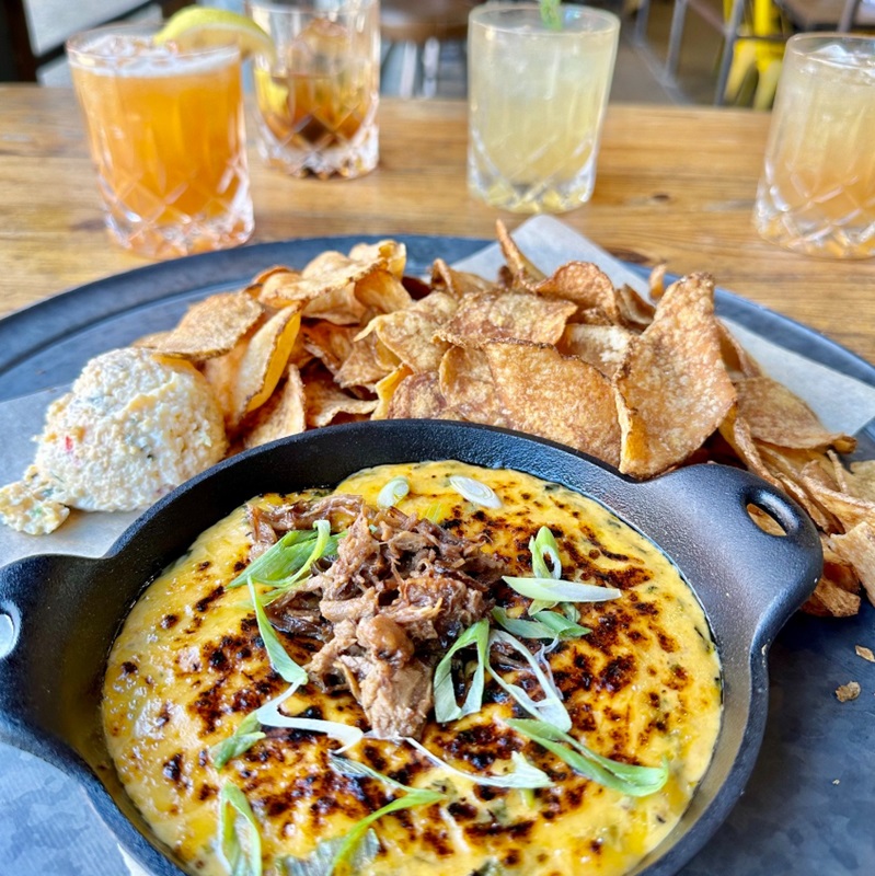 Queso Dip and chips