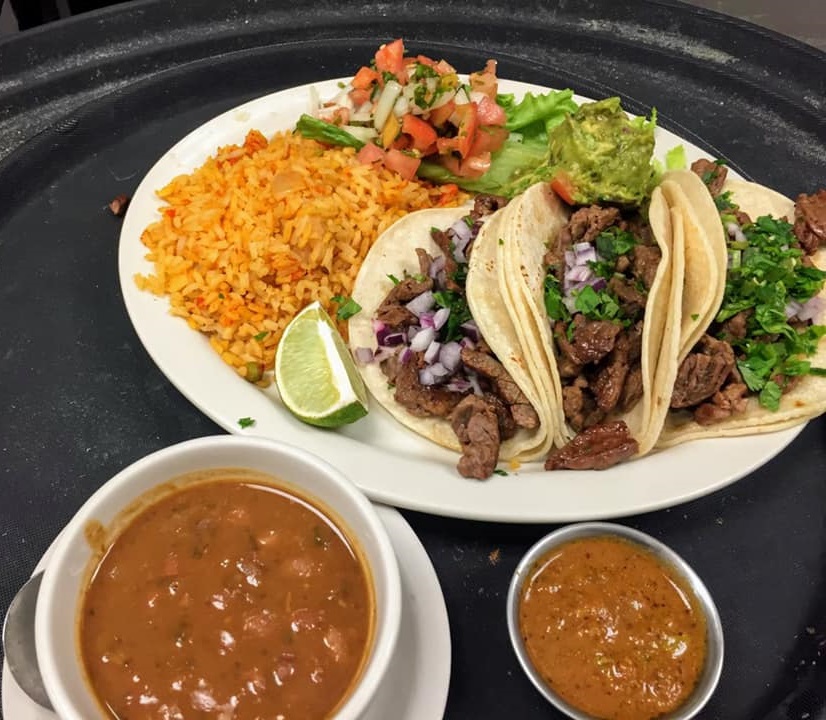 Asada taco plate