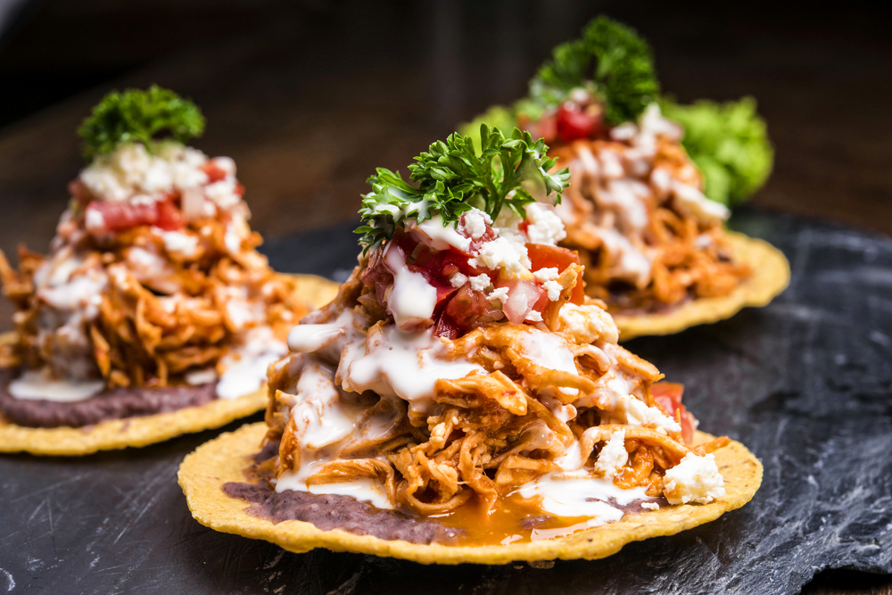 Tostadas,Mexican,Style,With,Chicken