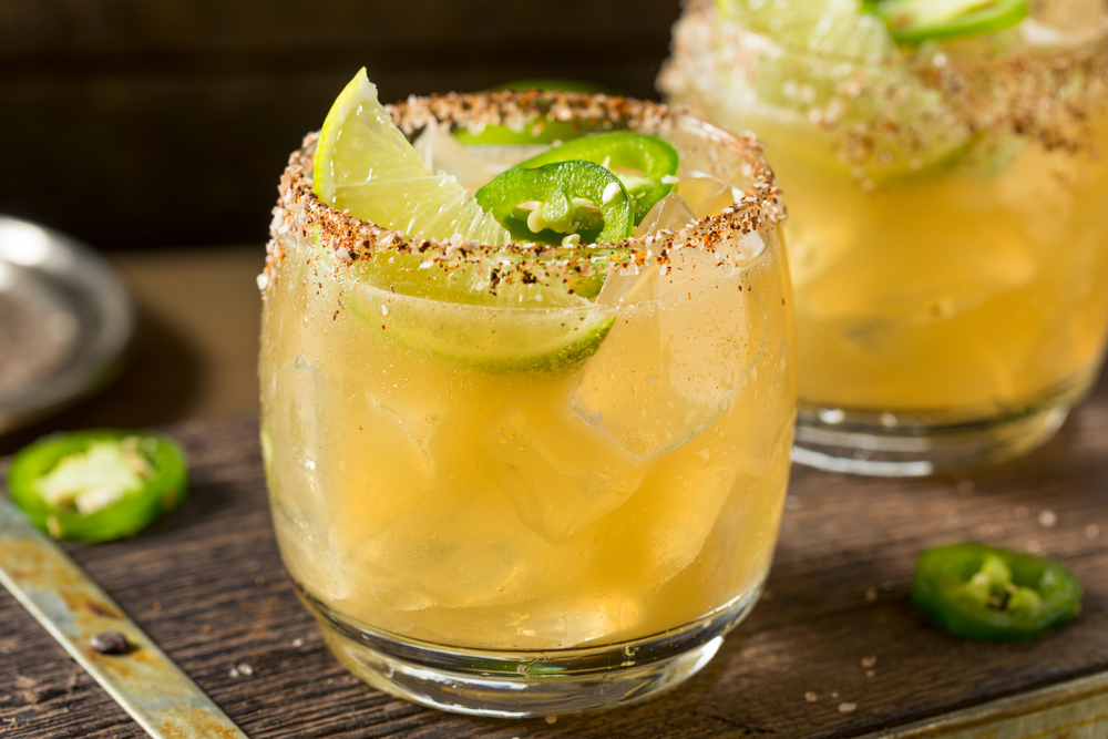 Homemade,Spicy,Jalapeno,Margarita,With,Lime,And,Tequila