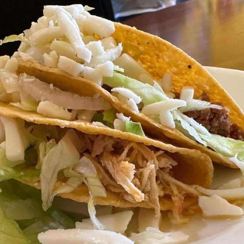 Chicken hard shell tacos