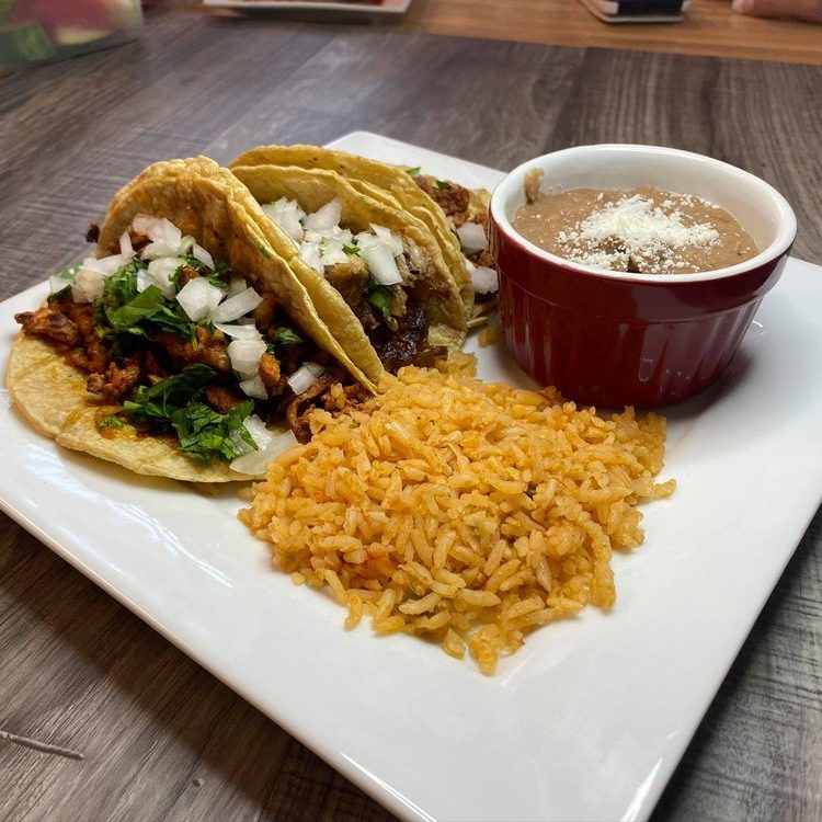 TACO ORDER WITH RICE AND BEANS